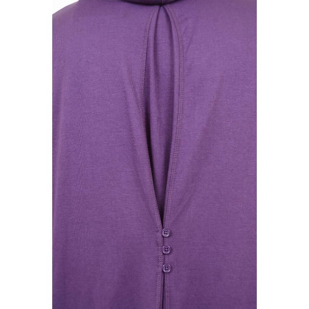 Cable & Gauge Women PLUS 2X Purple Pennant Cowl Neck‎ Long Sleeve Tunic Top NEW - Picture 5 of 12